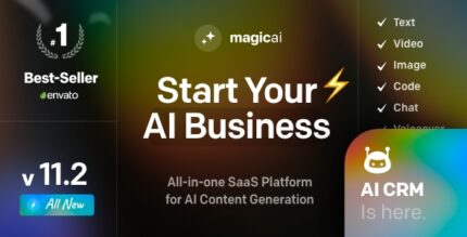 MagicAI SaaS platform for AI text, image and chatbot content generation