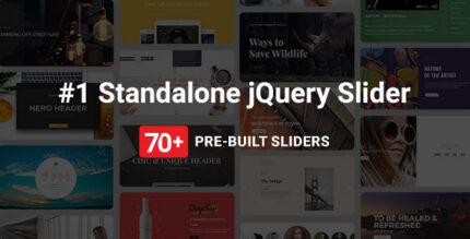Responsive jQuery slider with large background image, animated text layers and thumbnail navigation