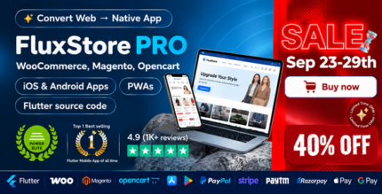 Fluxstore Pro - Flutter E-commerce Full App for Magento, Opencart, and Woocommerce