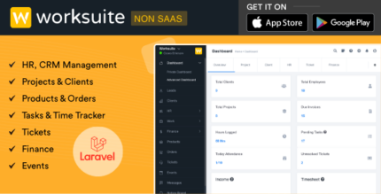 Worksuite business management dashboard for CRM, HR and project management