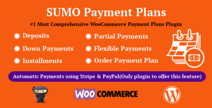 SUMO WooCommerce Payment Plans - Deposits, Down Payments, Installments, Variable Payments etc