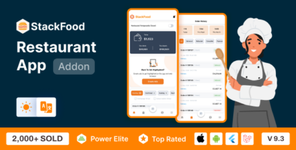 StackFood Multi Restaurant - Food Ordering Restaurant App