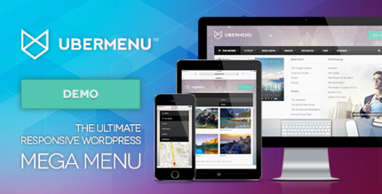 WordPress mega menu with multi-column dropdown submenu, images and tabbed content