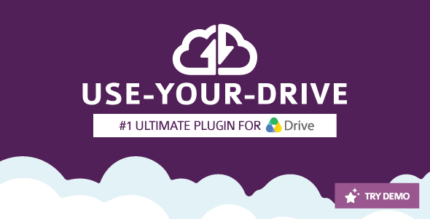 WordPress page with a Google Drive file browser showing folders, files and a search bar