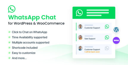 WhatsApp chat widget on a website listing support agents with photos and online status