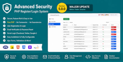 Advanced Security - PHP Register/Login System