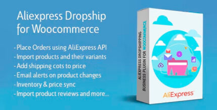AliExpress dropshipping plugin for WooCommerce showing product import dashboard in the WordPress admin