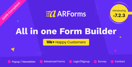 ARForms WordPress form builder interface with multi-column form layout