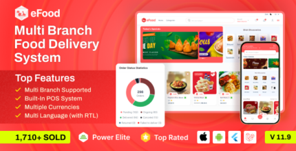 eFood - Food Delivery App with Laravel Admin Panel + Delivery Man App