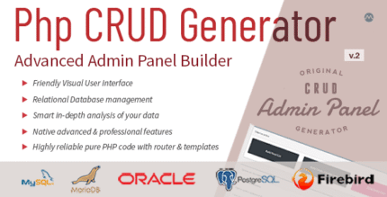 PHP CRUD Generator - Advanced Database Admin Panel Builder