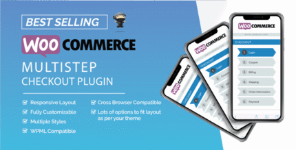 WooCommerce multistep checkout wizard with progress bar, billing form and order summary sidebar