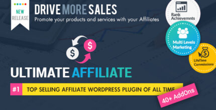 WordPress affiliate plugin dashboard with commission statistics and referral tools
