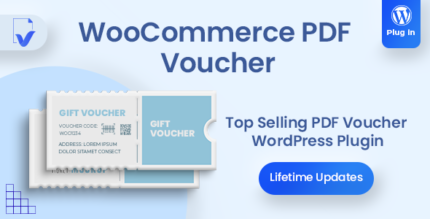 Customizable PDF gift voucher design for a WooCommerce store