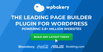 WPBakery Page Builder frontend editor with drag-and-drop content elements on a WordPress page